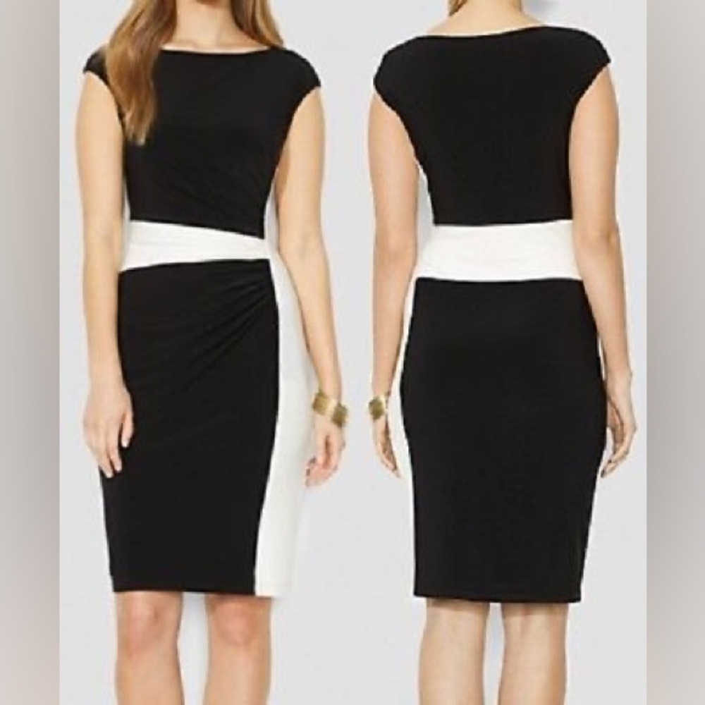 LAUREN RALPH LAUREN DRESS BLACK AND WHITE